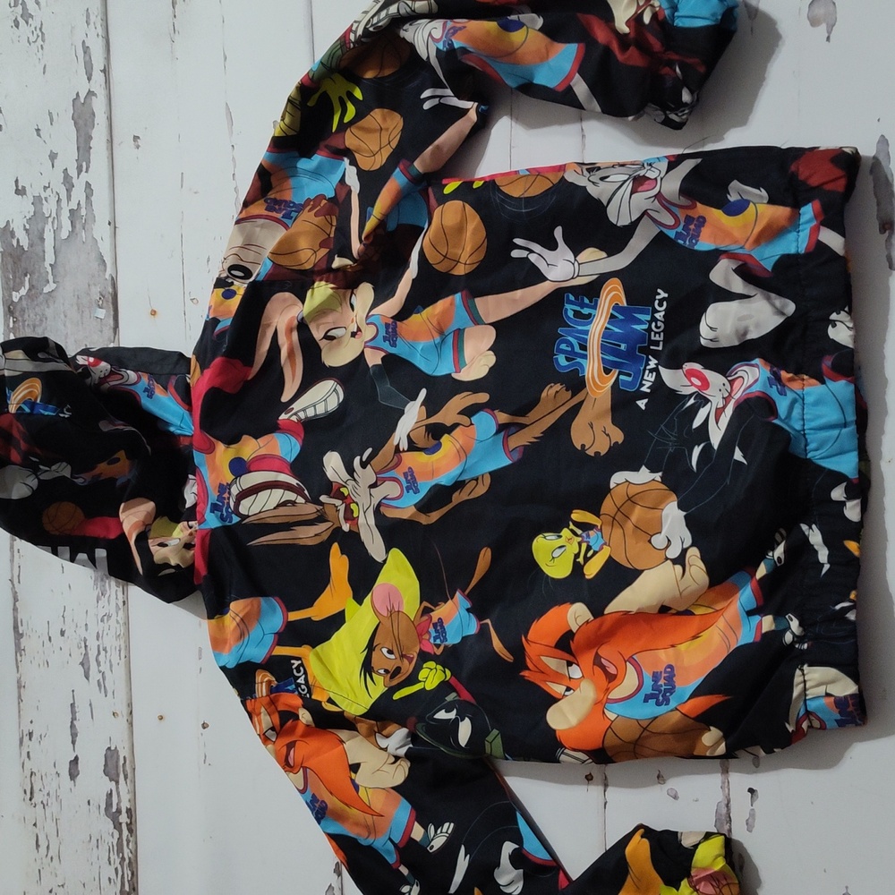Members only space jam a new legacy bomber jacket sz7 looney tunes bugs bunny - Picture 3 of 5